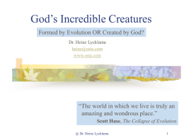 God's Incredible Creatures - Northwest Creation Network