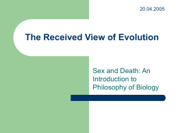 The Received View of Evolution - hu