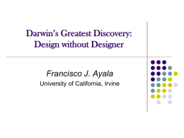 Darwin´s Greatest Discovery:Design without Designer