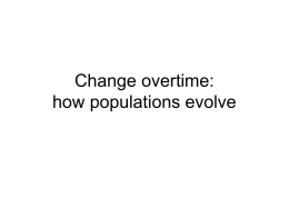 How Populations Evolve20102011