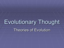 Evolutionary Thought