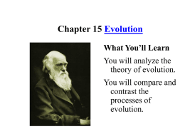 Evolution - My Teacher Pages