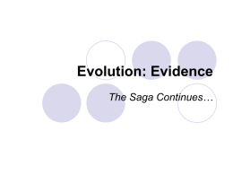 SBI3U Evolution – Growing Evidence