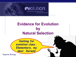 Evidence for Evolution