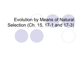 evolution and natural selection (SANDERS