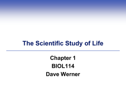 Chapter1 The Scientific Study of Life - OCC