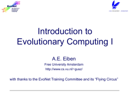 Introduction to Evolutionary Computation 1