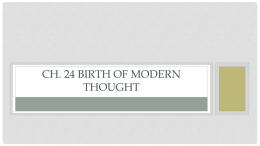 Ch. 24 Birth of Modern Thought - Elizabeth C-1
