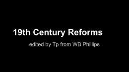 19th Century Reforms
