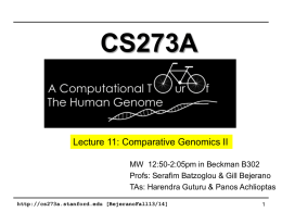 Gill: Comparative Genomics II