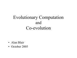 Evolutionary Computation and Co