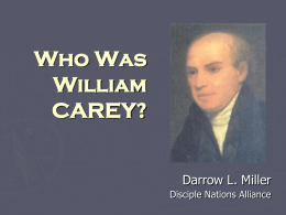 Who was William Carey? - Introducing Adam Morton