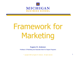 Framework for Marketing