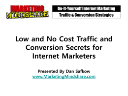 Traffic and Conversion