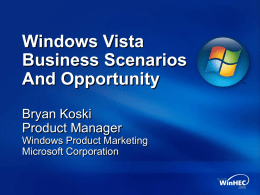 Windows Vista Business Scenarios and