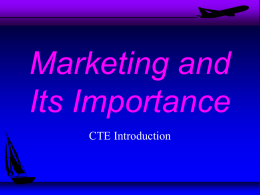 Marketing and It`s Importance