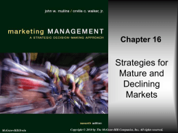 Strategies for Mature and Declining Markets