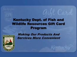 Kentucky Dept. of Fish and Wildlife Resources Gift Card