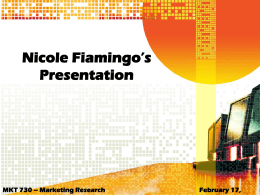 Nicole Fiamingo’s Presentation