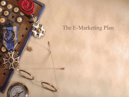 Chapter 8: The E-Marketing Plan