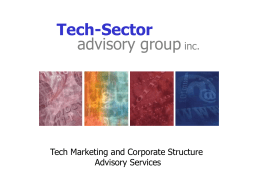 TSAG Overview - Tch-Sector advisory group inc.