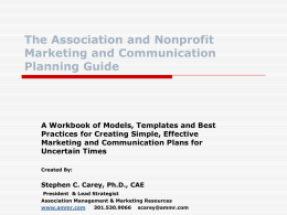 The Association and Nonprofit Marketing and Communication