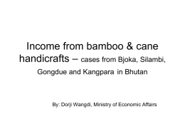Income from bamboo & cane handicrafts – cases from Bjoka