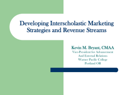Developing Interscholastic Marketing Strategies and