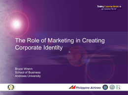 The Role of Marketing in Creating Corporate Identity Bruce