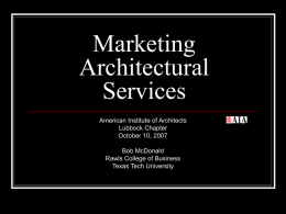 Marketing Architectural Services