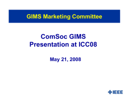 GC07 Final Report - IEEE Communications Society