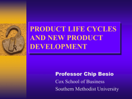 Product Life Cycles - Southern Methodist University
