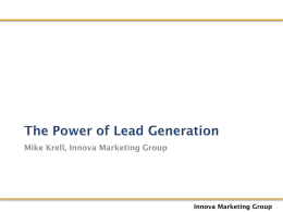 The Power of Demand Generation