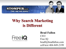 Why Search Marketing is Different
