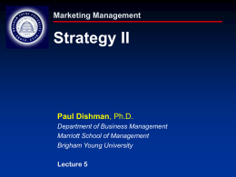 Marketing Management - BYU Marriott School
