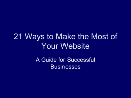 Making the most out of your Coaching Website