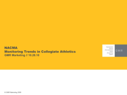 NACMA - Monitoring Trends in Collegiate Athletics