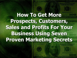 How To Increase Your Sales and Profits Fast