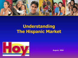 Understanding the Hispanic Market