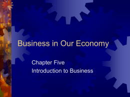 Business in Our Economy - Solanco School District Moodle