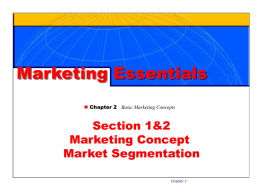 Marketing Concept Market Segmentation