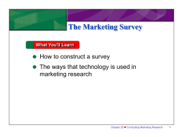 The Marketing Survey