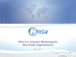 Web 2.0 Internet Marketing for Non-Profit Organizations