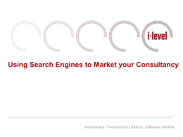 Using Search Engines to Market your Consultancy What are