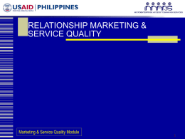 Relationship Marketing - RBAP-MABS