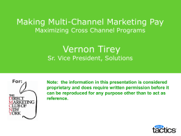 Making Multi-Channel Marketing Pay
