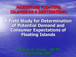MARKETING FLOATING ISLANDS AS A DESTINATION