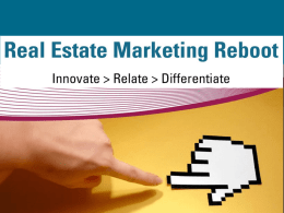 Real Estate Marketing Reboot Innovate > Relate
