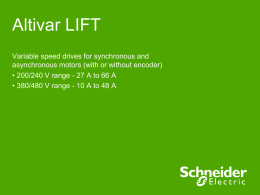 Altivar LIFT - Schneider Electric