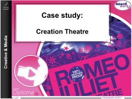Case Study: Creation Theatre